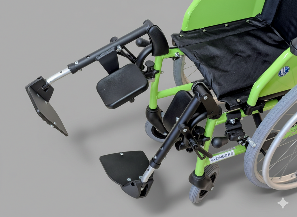 Kinderrollstühle von Vermeiren auch mit Beinhochlagerung